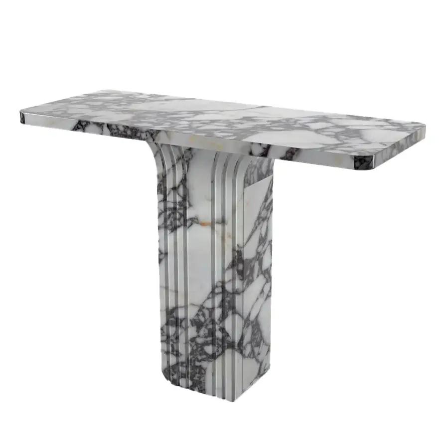 Calacatta Viola White Marble Designer Console - Polished 40x15