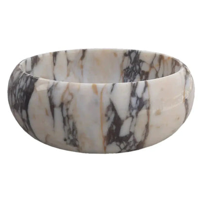 Calacatta Viola Marble Round Bathroom Vessel Sink Polished 16