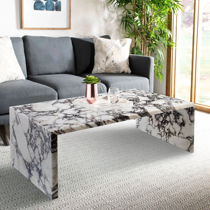 Calacatta Viola Marble Plain Design Modern Coffee Table - Polished Finish 20x36x12