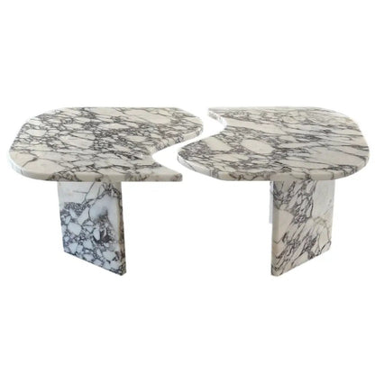 Calacatta Viola Marble Designer Coffee Table - Polished Set of 2