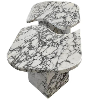 Calacatta Viola Marble Designer Coffee Table - Polished Set of 2