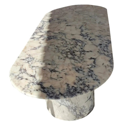 Calacatta Viola Marble Oval Dining Table - Polished 36x88 inch
