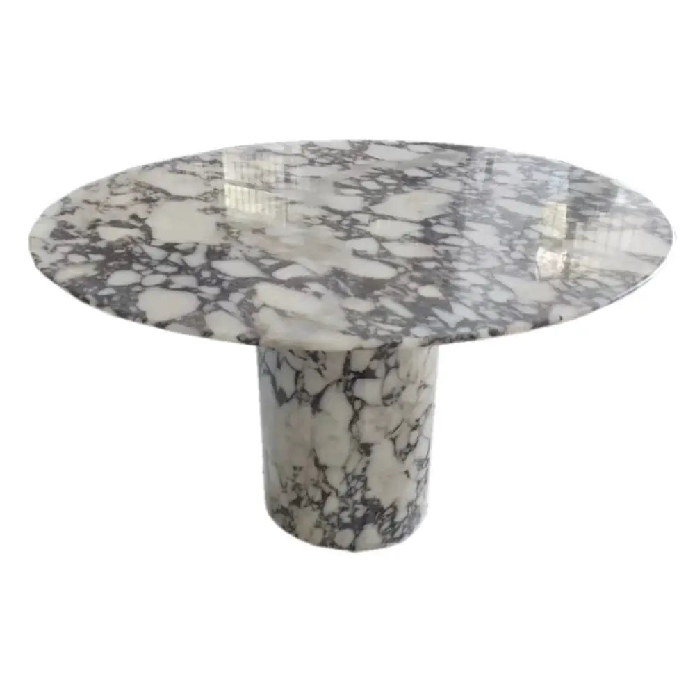 Calacatta Viola Marble Round Dining Table 48in - Handcrafted