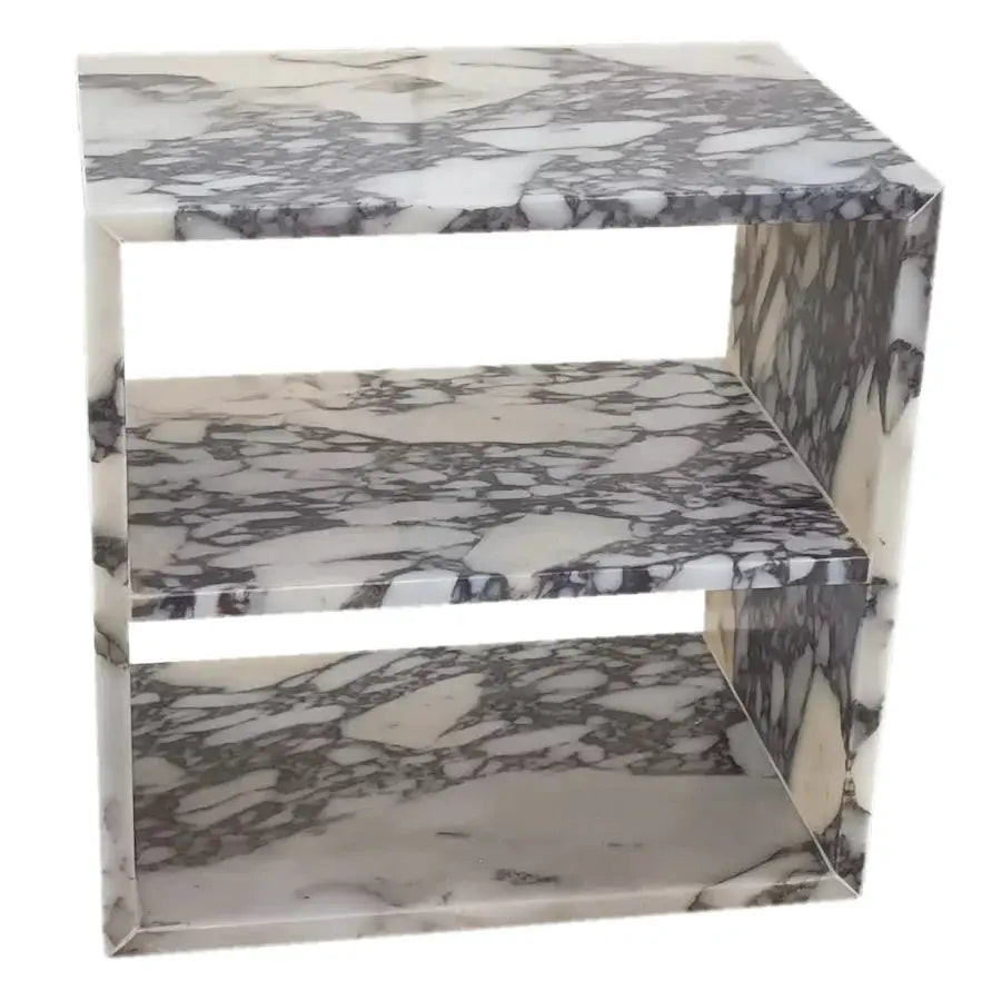 Calacatta Viola Marble End Table Nightstand Polished 14x18x18