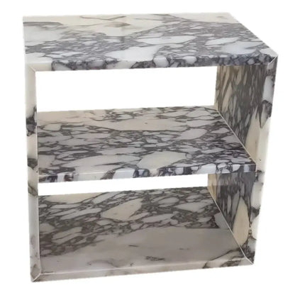 Calacatta Viola Marble End Table Nightstand Polished 14x18x18