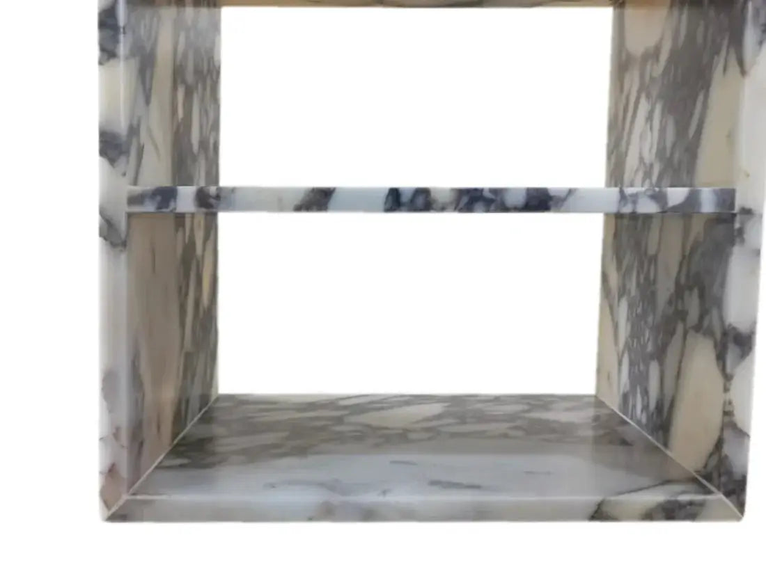 Calacatta Viola Marble End Table Nightstand Polished 14x18x18