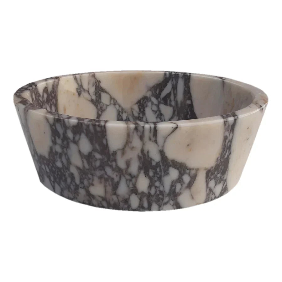 Calacatta Viola Natural Stone Marble Round Vessel Sink 16