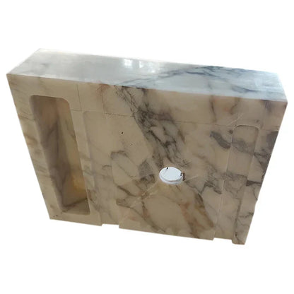 Calacatta Viola Natural Marble Wall-Mount Bathroom Sink 14x18
