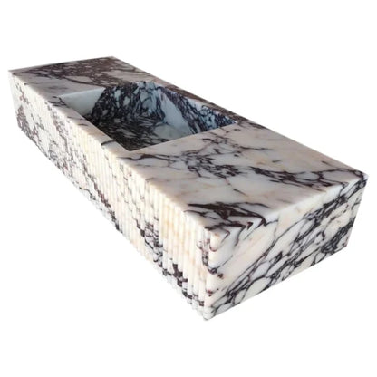 Calacatta Viola Marble Wall-Mount Vanity Sink 20x56