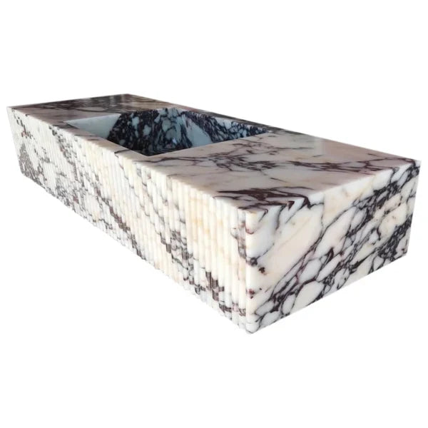 Calacatta Viola Marble Wall-Mount Vanity Sink 20x56