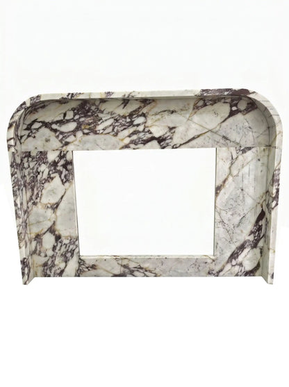 Calacatta Viola Marble Modern Fireplace Mantel 69x50 Polished
