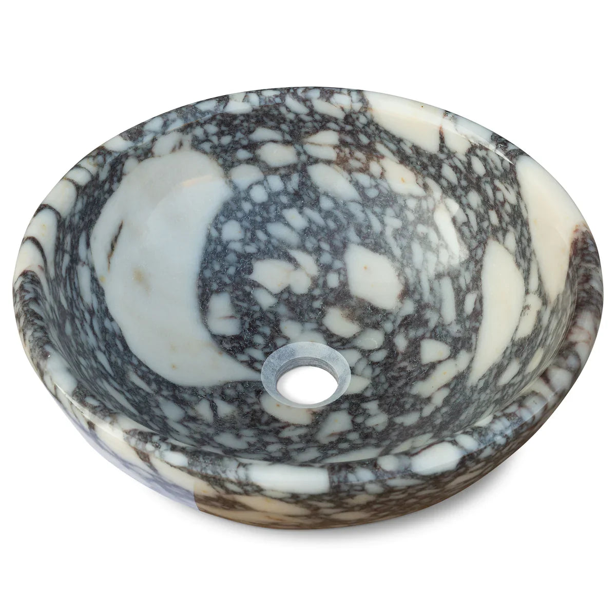 Calacatta Viola Marble Natural Stone Vessel Sink - Polished 16 Inch