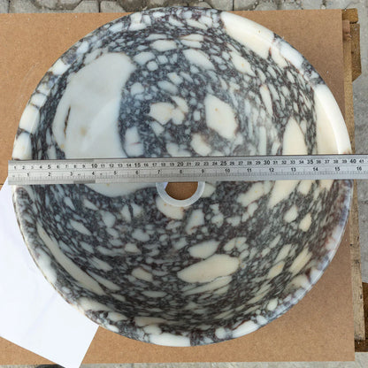 Calacatta Viola Marble Natural Stone Vessel Sink - Polished 16 Inch