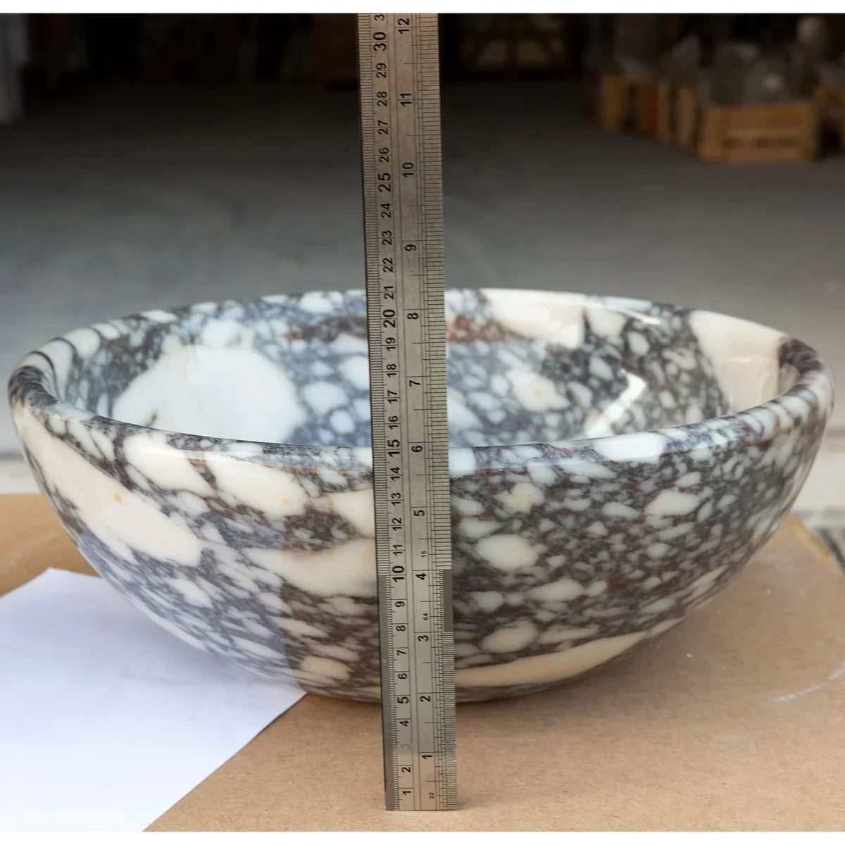 Calacatta Viola Marble Natural Stone Vessel Sink - Polished 16 Inch