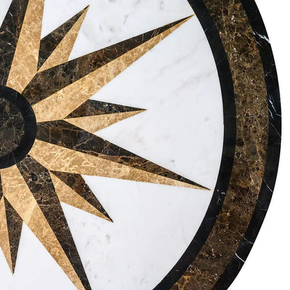 Campass Multi Finish Round Marble Medallions 36x36
