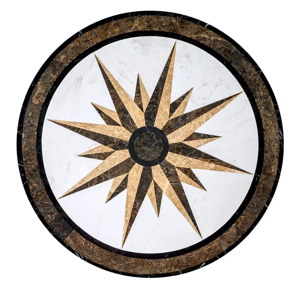 Campass Multi Finish Round Marble Medallions 36x36