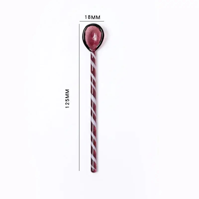 Candy colorful glass stirring spoon set kitchen dining room decor