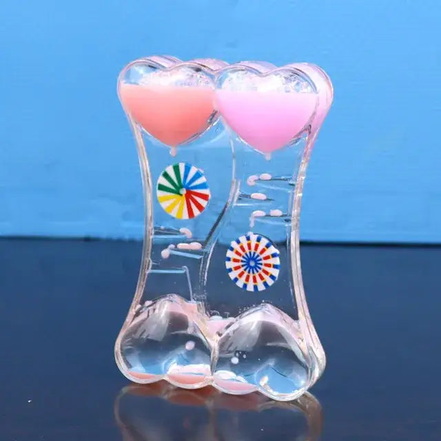 Candy liquid motion sand timer blue & green living room decor