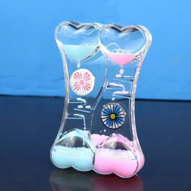 Candy liquid motion sand timer blue & green living room decor