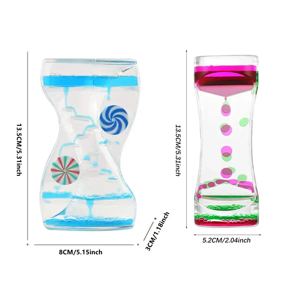 Candy liquid motion sand timer blue & green living room decor