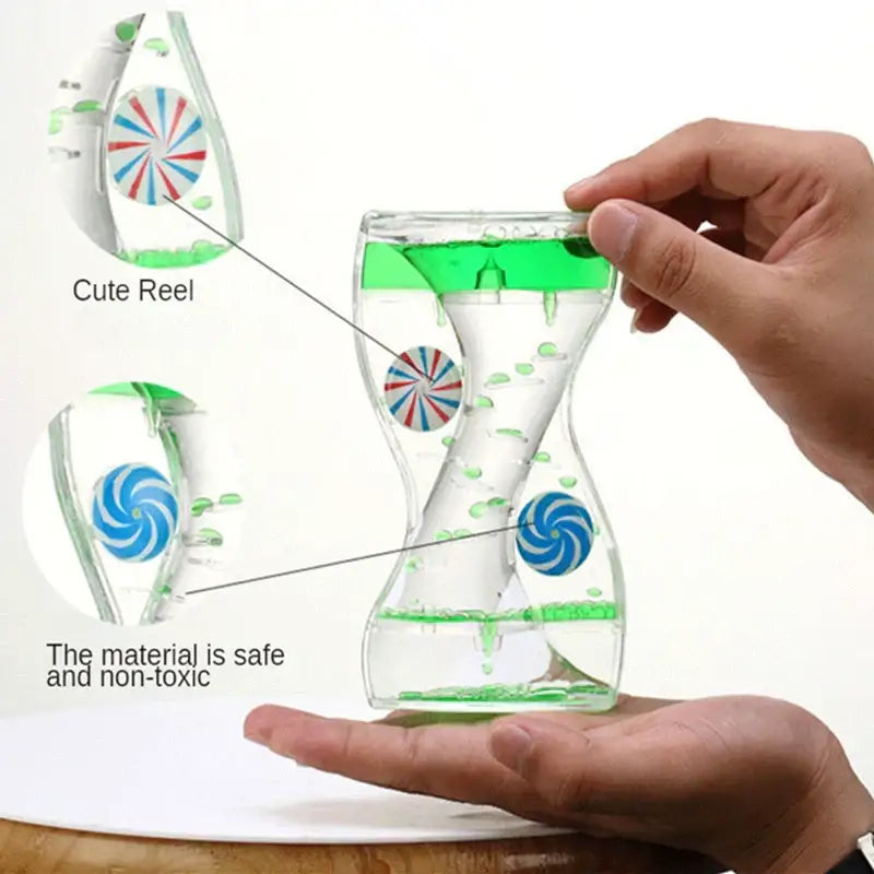 Candy liquid motion sand timer blue & green living room decor