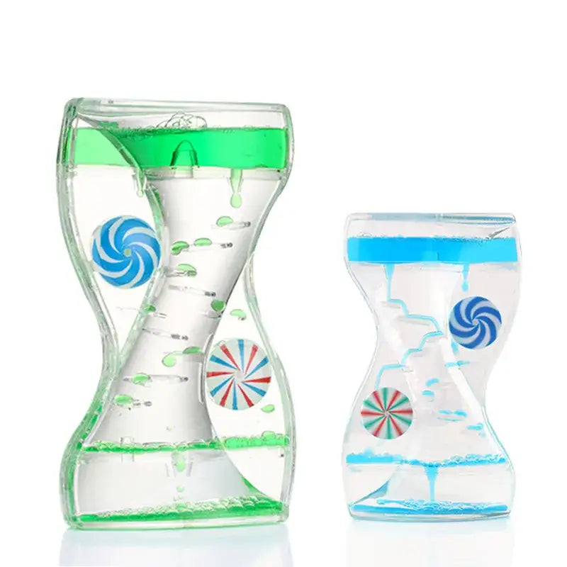 Candy liquid motion sand timer blue & green living room decor