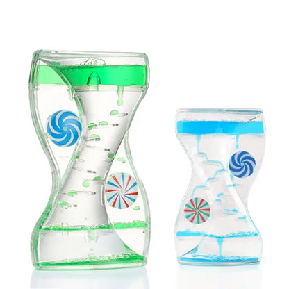 Candy liquid motion sand timer blue & green living room decor