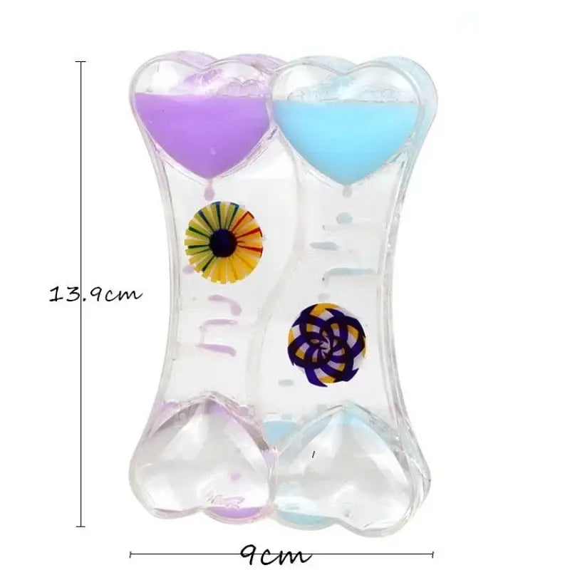 Candy liquid motion sand timer blue & green living room decor