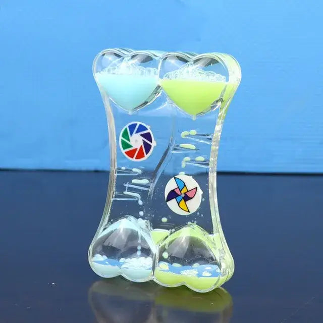 Candy liquid motion sand timer blue & green living room decor