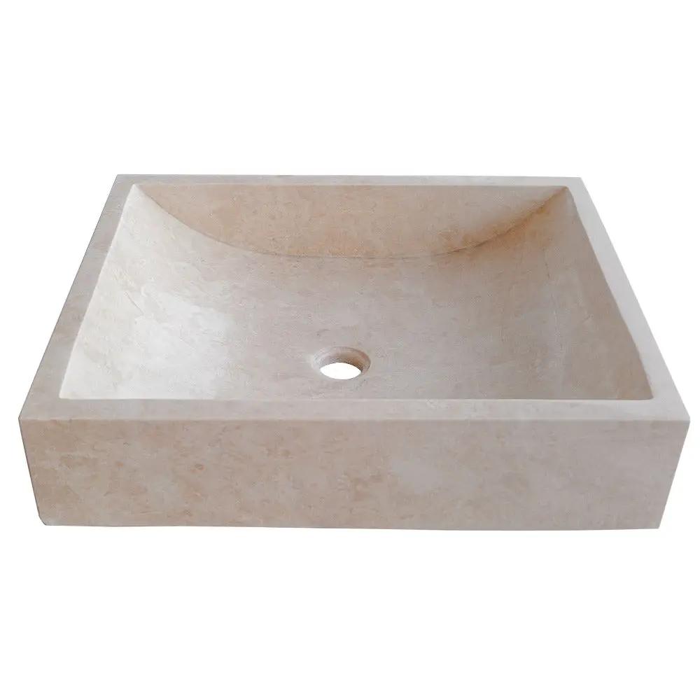 Cappuccino Beige Marble Rectangular Above Counter Sink 18x21.5