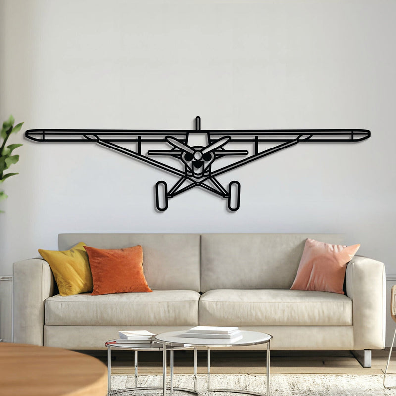 Carbon Cub Front Metal Aircraft Wall Art - NCP0535, front view
