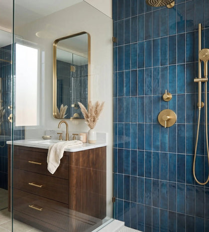 Carrara Contour Warm Walnut Bathroom Vanities 37x22
