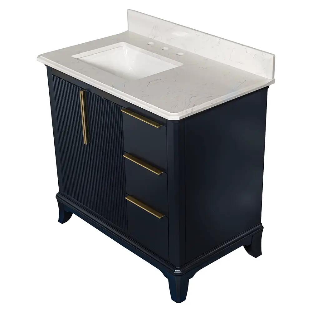 Carrara Grosvenor Nayv Blue Bathroom Vanities 37x22