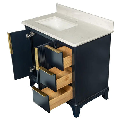 Carrara Grosvenor Nayv Blue Bathroom Vanities 37x22