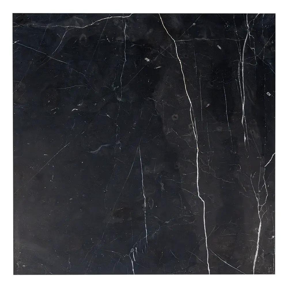 Black, Carrara T Honed Checkerboard Pattern Marble Tiles 12x12