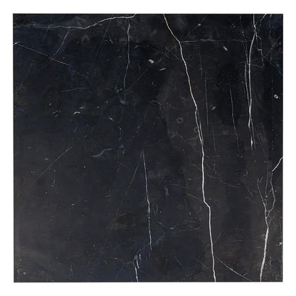 Black, Carrara T Honed Checkerboard Pattern Marble Tiles 12x12