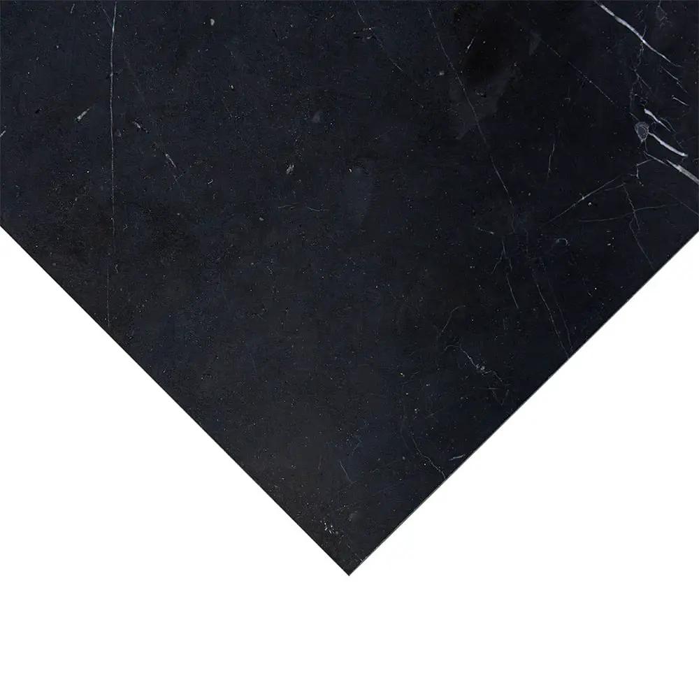 Black, Carrara T Honed Checkerboard Pattern Marble Tiles 12x12