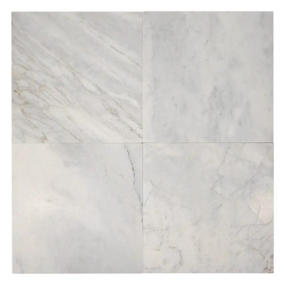 Black, Carrara T Honed Checkerboard Pattern Marble Tiles 12x12