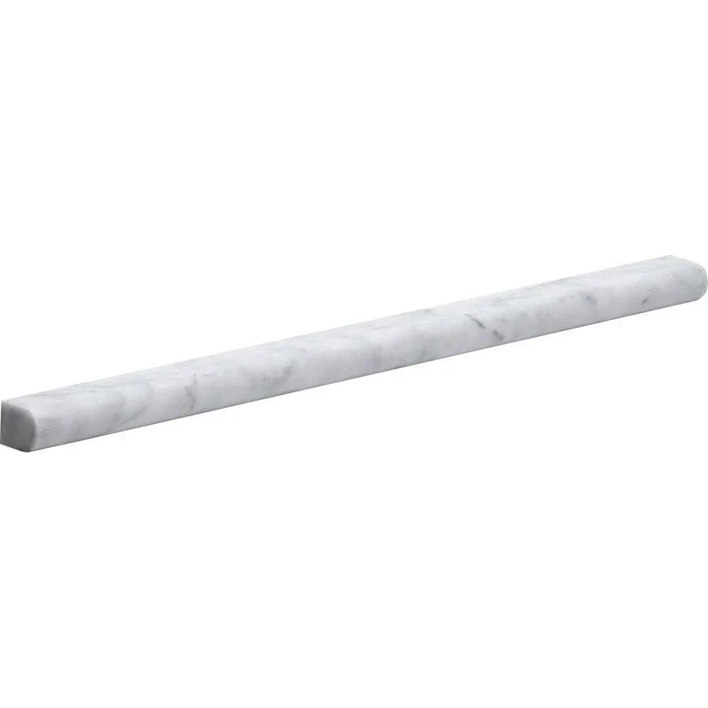 Carrara T Honed Pencil Liner Marble Moldings 1/2x12