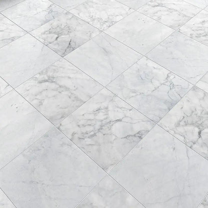 Carrara T Honed Marble Tiles 12x12