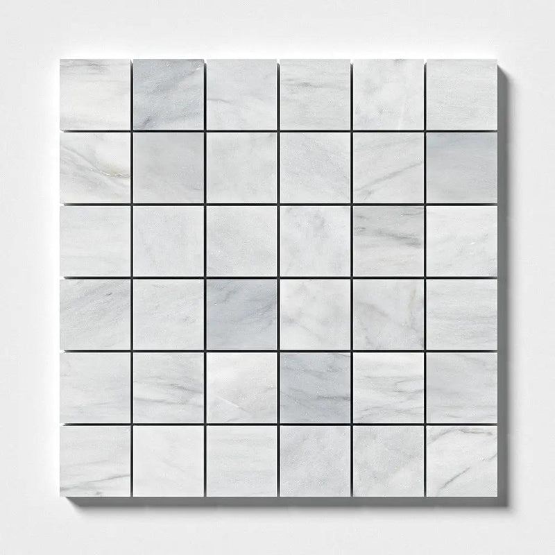 Carrara T Honed 2x2 Marble Mosaics 12x12