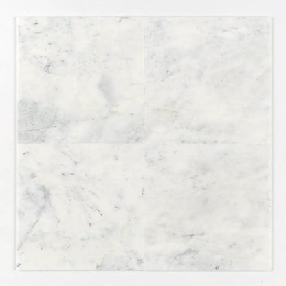 Carrara T Honed Marble Tiles 18x18