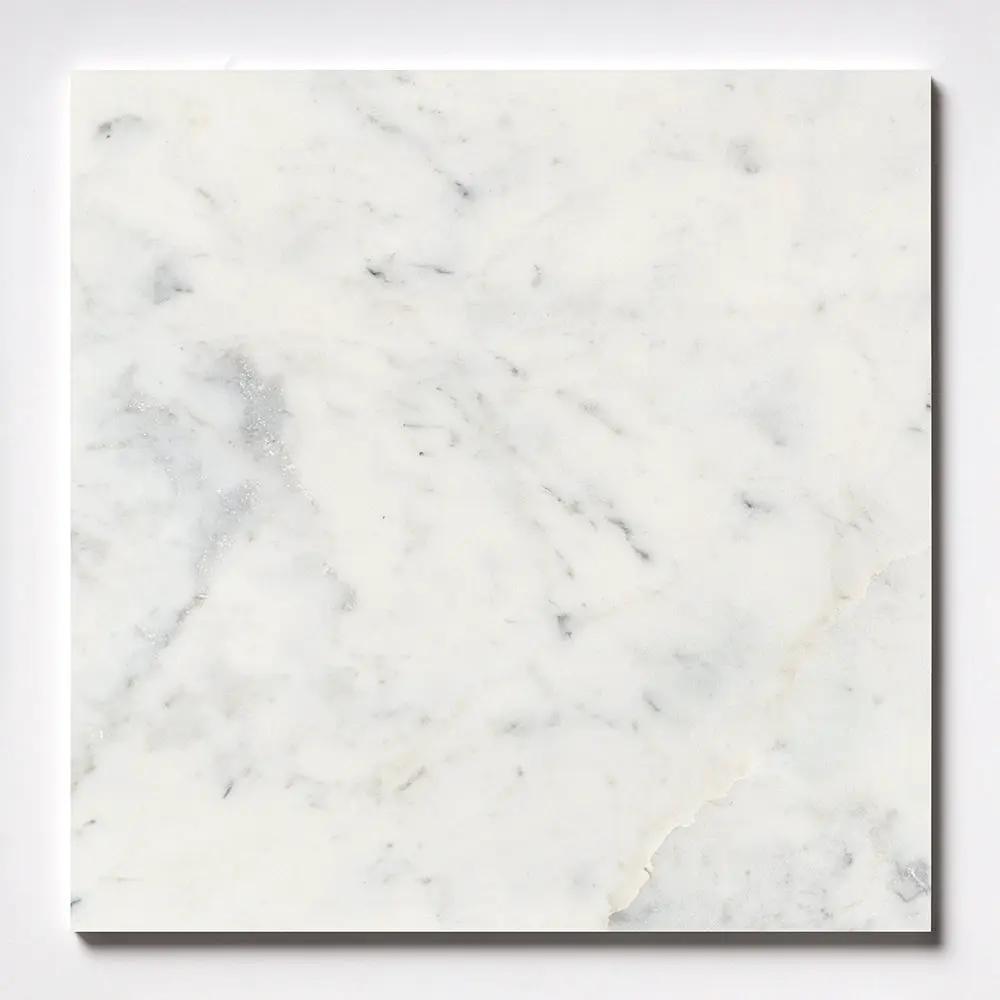 Carrara T Honed Marble Tiles 18x18
