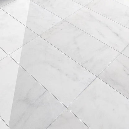 Carrara T Polished Marble Tiles 12x24