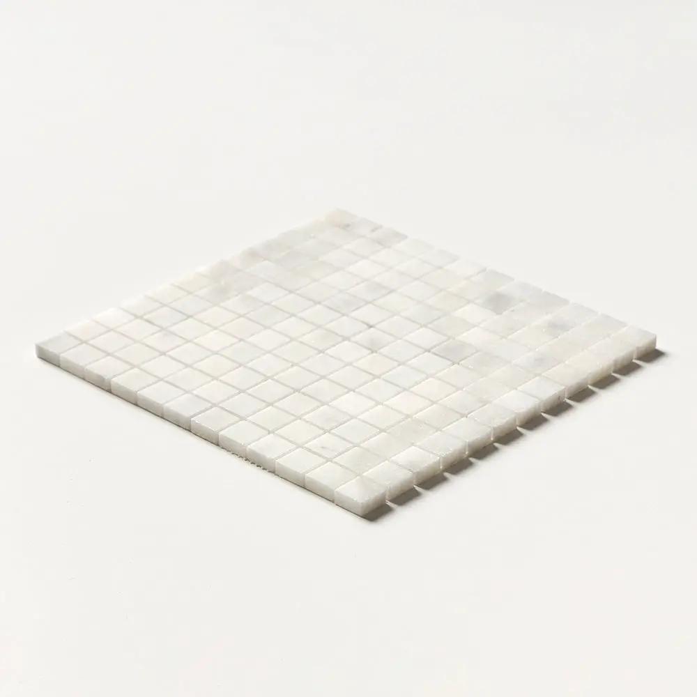 Carrara T Polished 1x1 Marble Mosaics 12x12