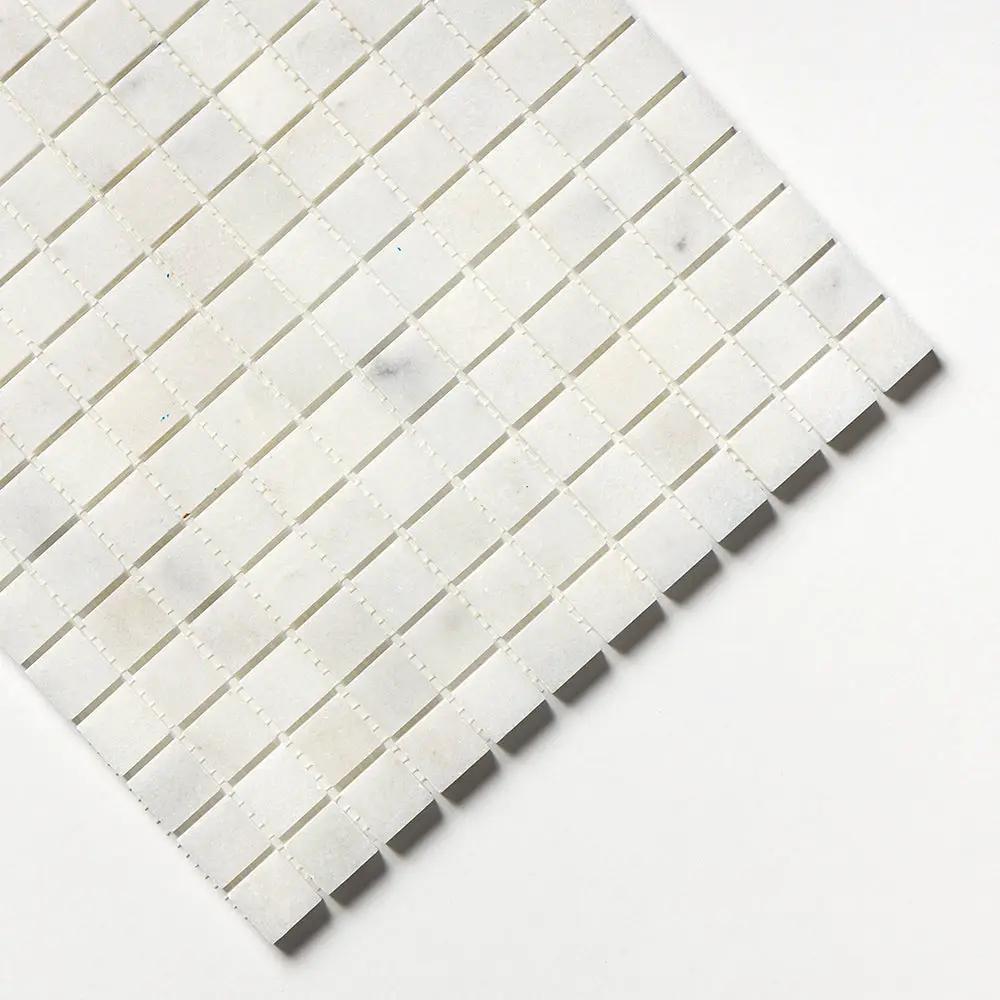 Carrara T Polished 1x1 Marble Mosaics 12x12