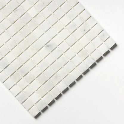 Carrara T Polished 1x1 Marble Mosaics 12x12