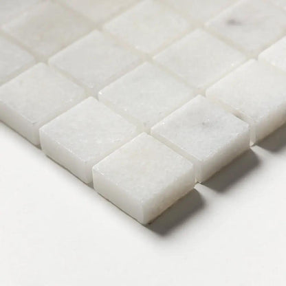 Carrara T Polished 1x1 Marble Mosaics 12x12