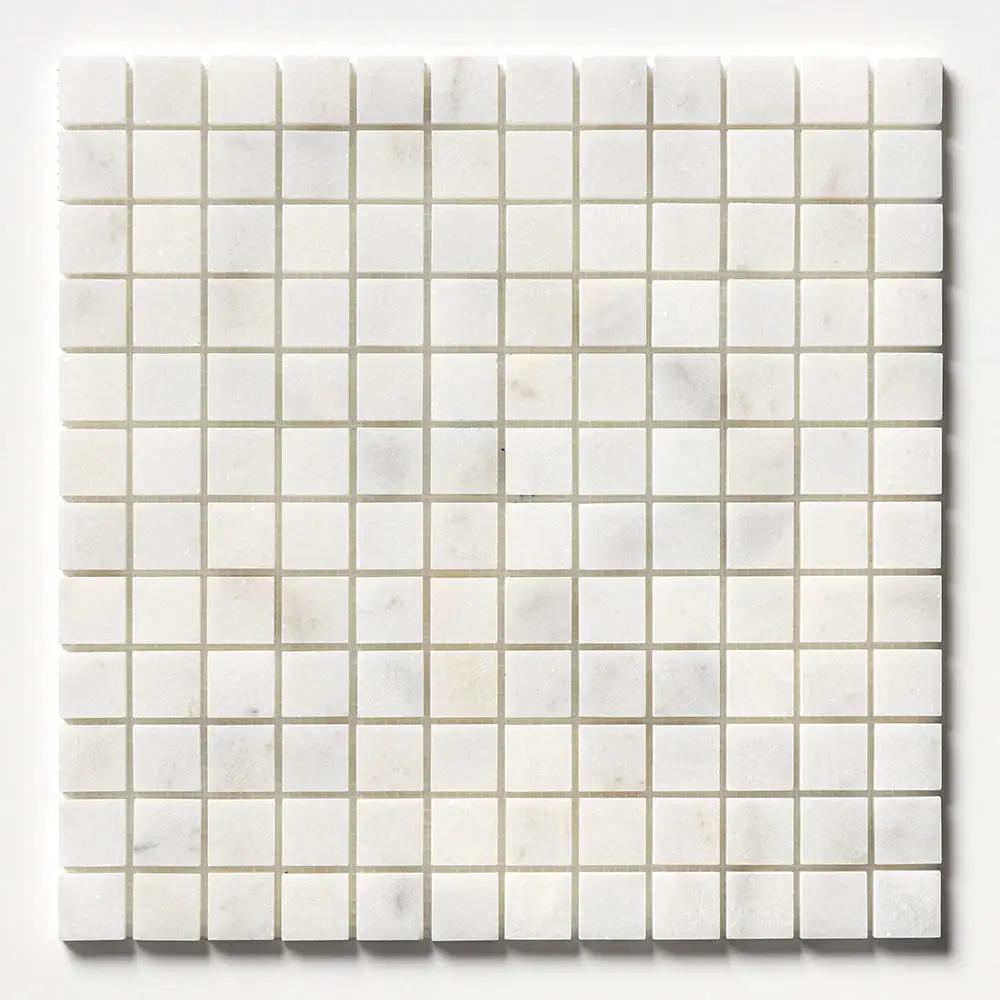 Carrara T Polished 1x1 Marble Mosaics 12x12