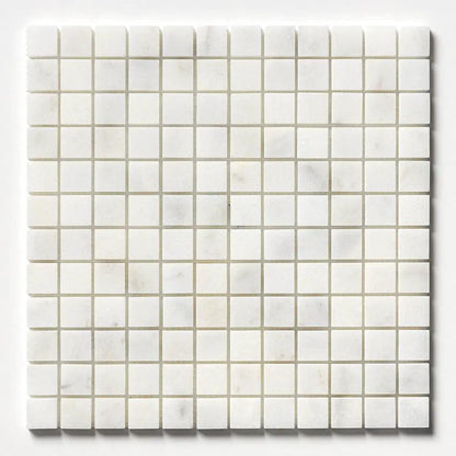 Carrara T Polished 1x1 Marble Mosaics 12x12